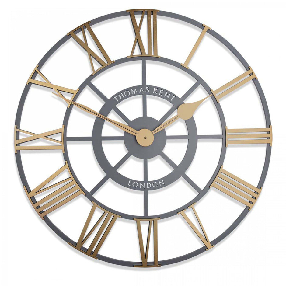 Thomas Kent 24" Evening Star Grand Clock Brass