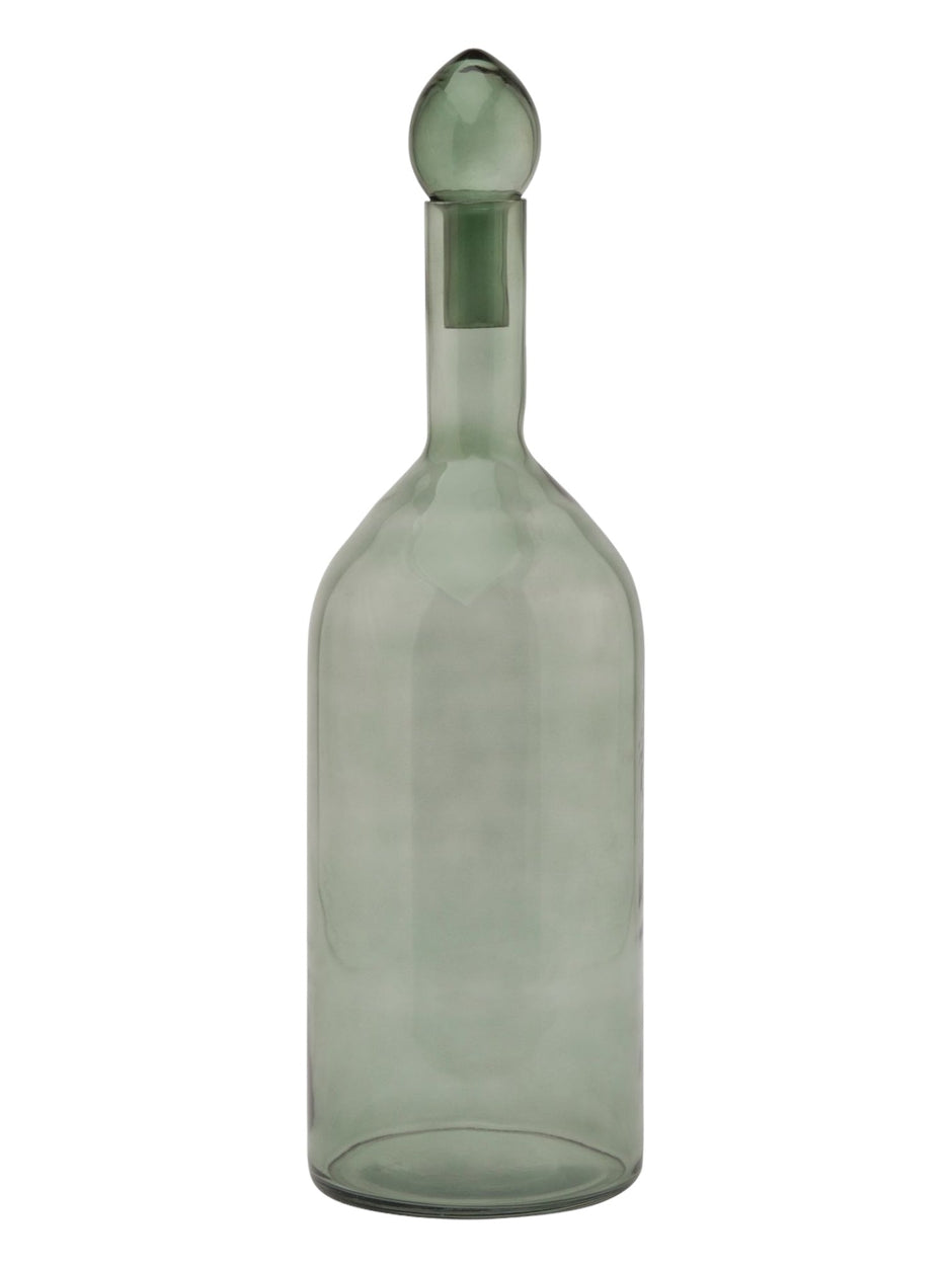 Sage Green Glass Bottle Vase