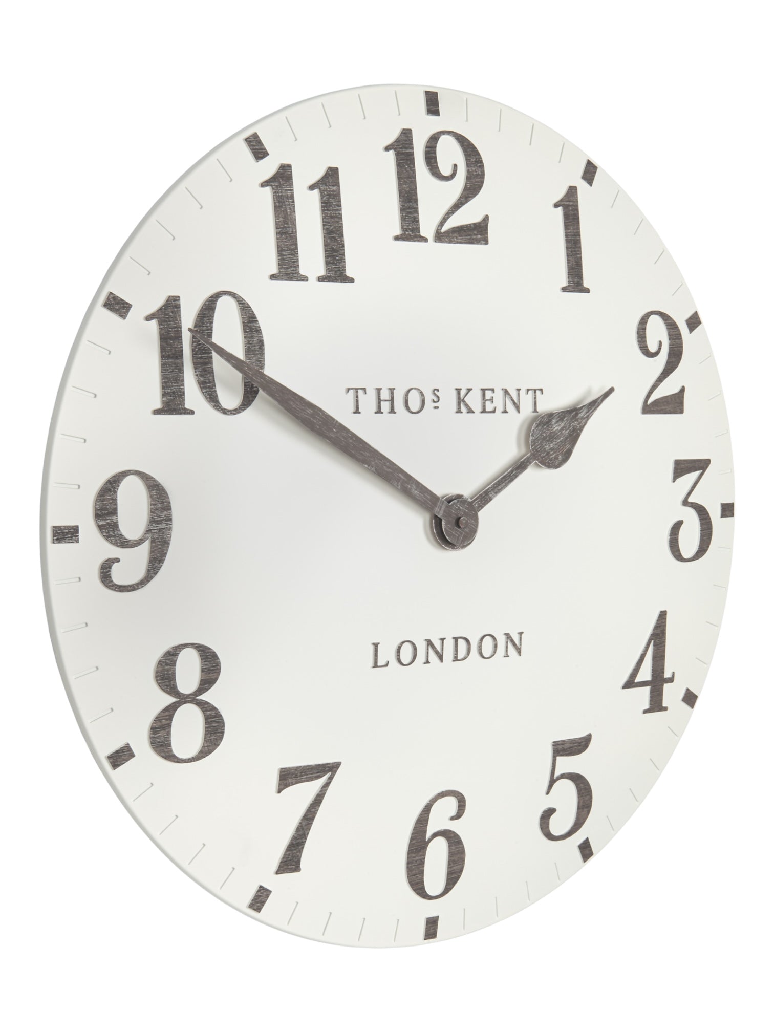 Thomas Kent 20” Arabic Wall Clock Limestone White