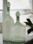 Sage Green Glass Bottle Vase