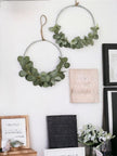 Faux Foliage - Round Eucalyptus Hanging Hoop Wreaths