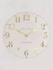 Thomas Kent 12” Arabic Wall Clock Oatmeal White