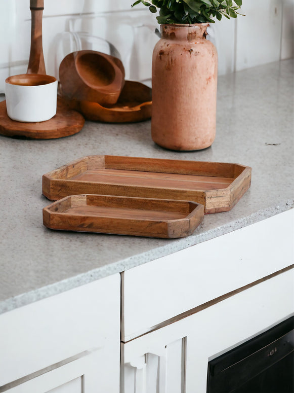 Patna Natural Reclaimed Indian Wooden Trays