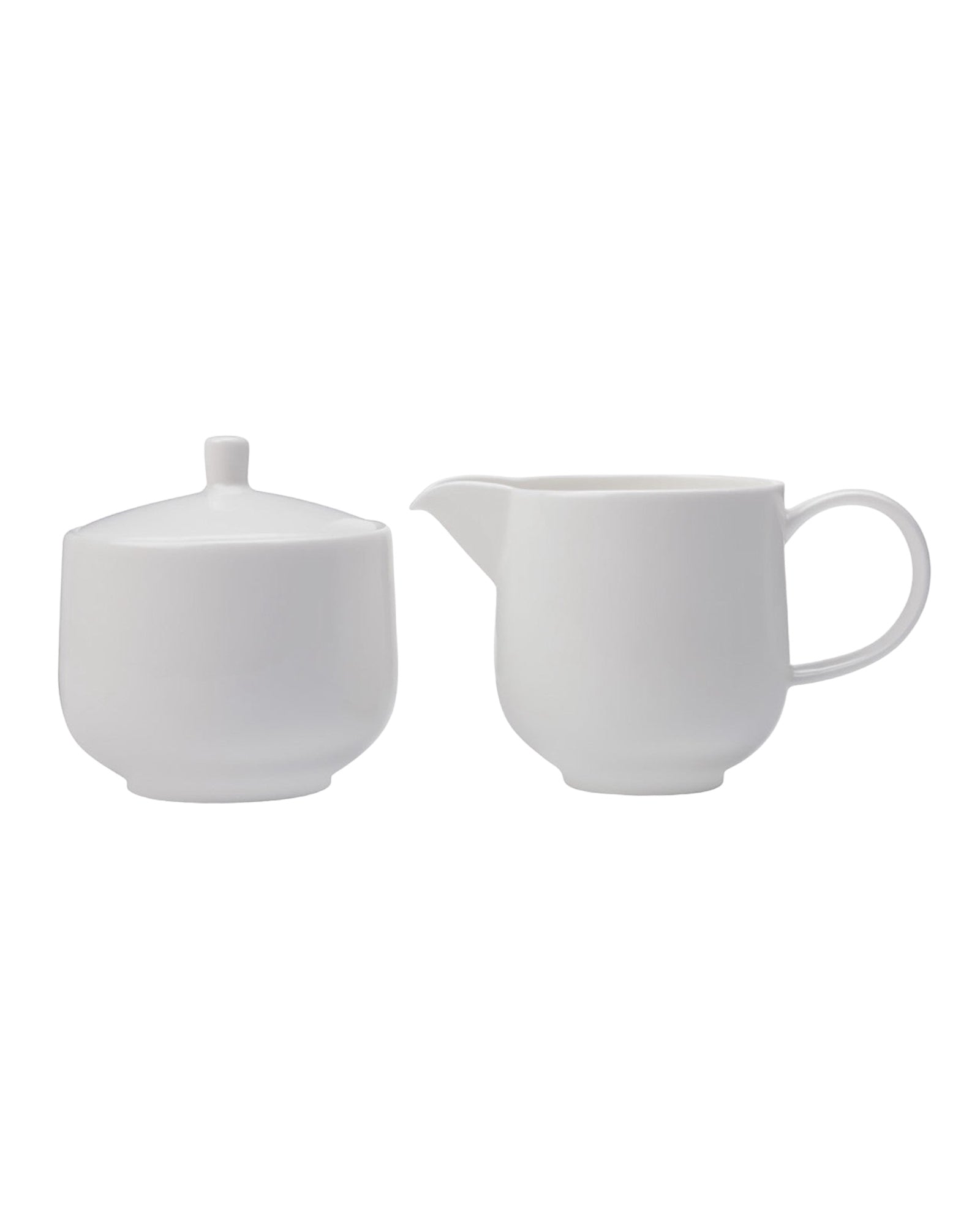 White Porcelain Sugar Pot And Milk Jug Creamer Set