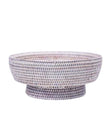 Whitewash Rattan Bowl