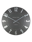 Thomas Kent 20” Mulberry Wall Clock Graphite Silver