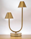 LED Light Up Double Touch Gold Medium Desk Lamp