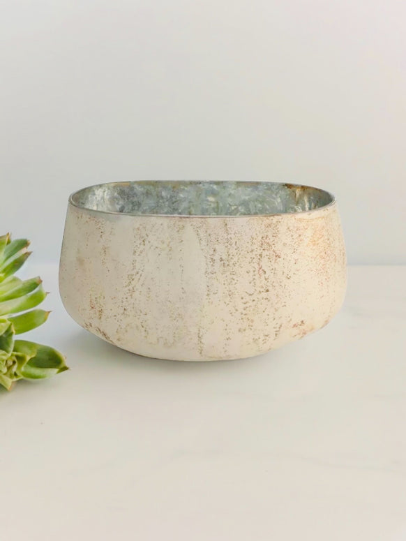 Natural Luxe Beige Bowl Vase