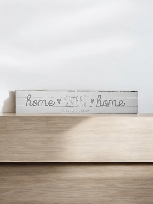 Beige Moments Wooden Sign - Home Sweet Home