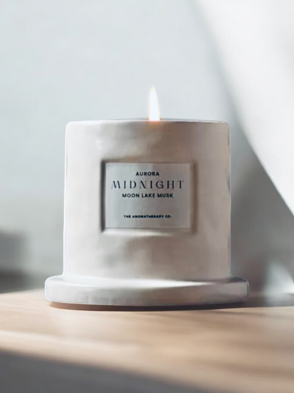 The Aromatherapy Candle Company - Midnight Large Candle - Moon Lake Musk