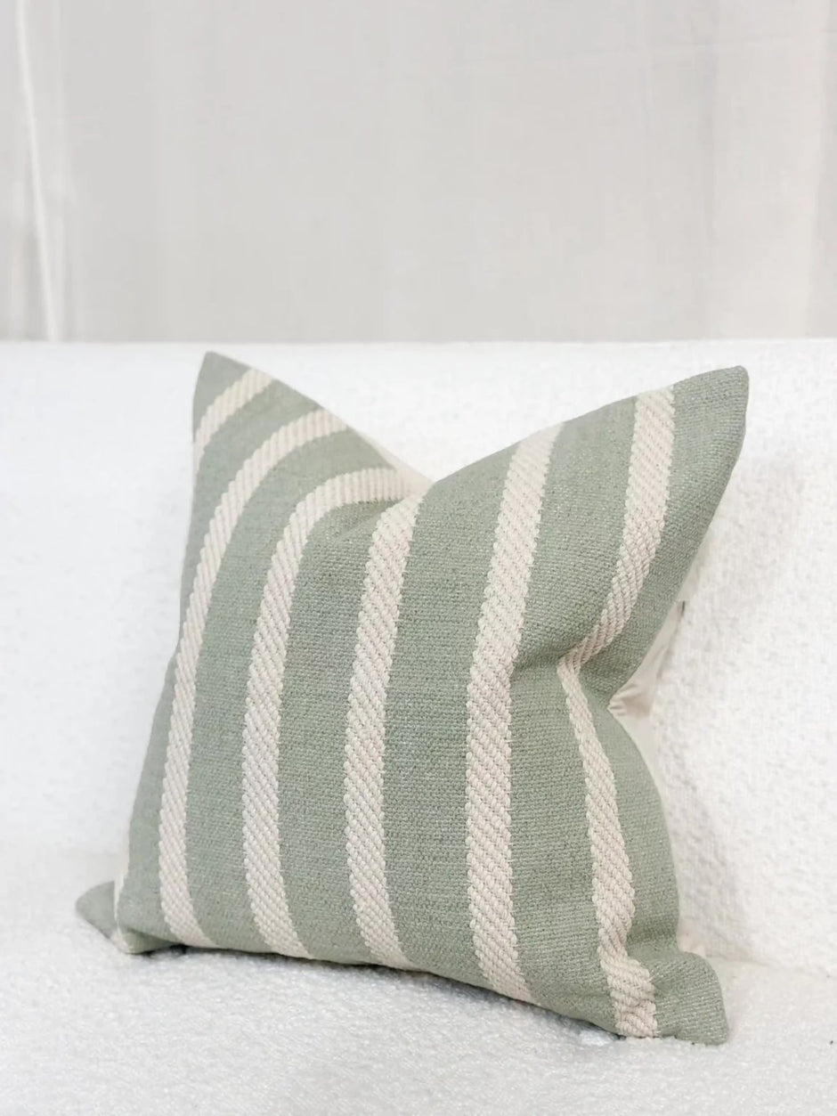 Sage Green Cotton Luxe Rope Cushion Cover - 45cm x 45cm