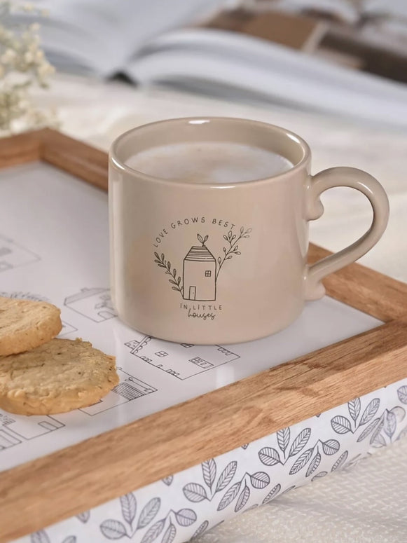 Beige Moments Mug - Love Grows Best In Little Houses