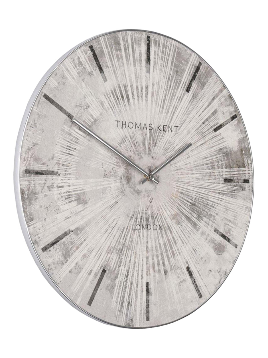 Thomas Kent 20" Starburst Wall Clock Silver