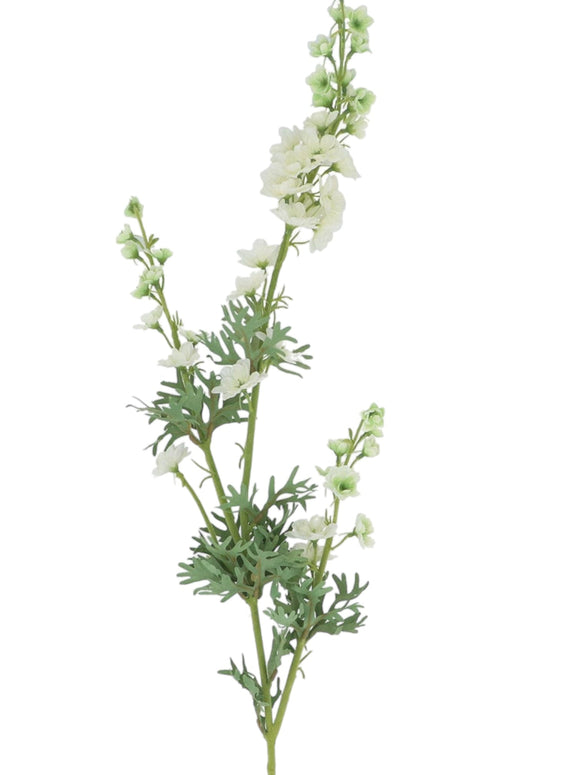 Faux Foliage - Luxury White Fine Delphinium Stem