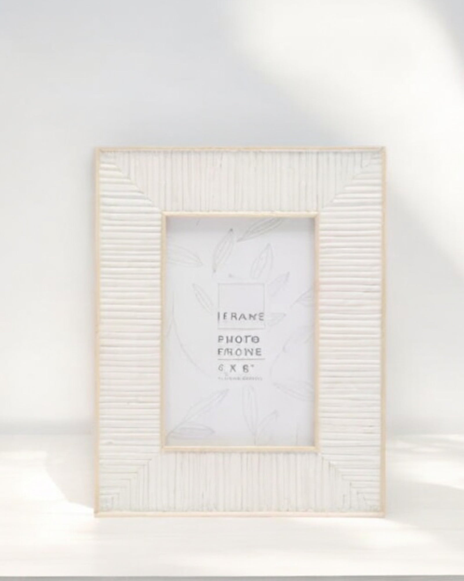 Recycled Rattan Effect - Off White Frame