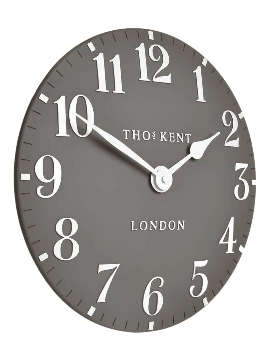 Thomas Kent 12” Arabic Wall Clock - Dolphin Grey