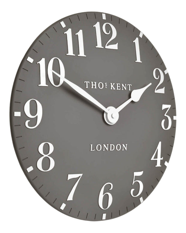 Thomas Kent 12” Arabic Wall Clock - Dolphin Grey