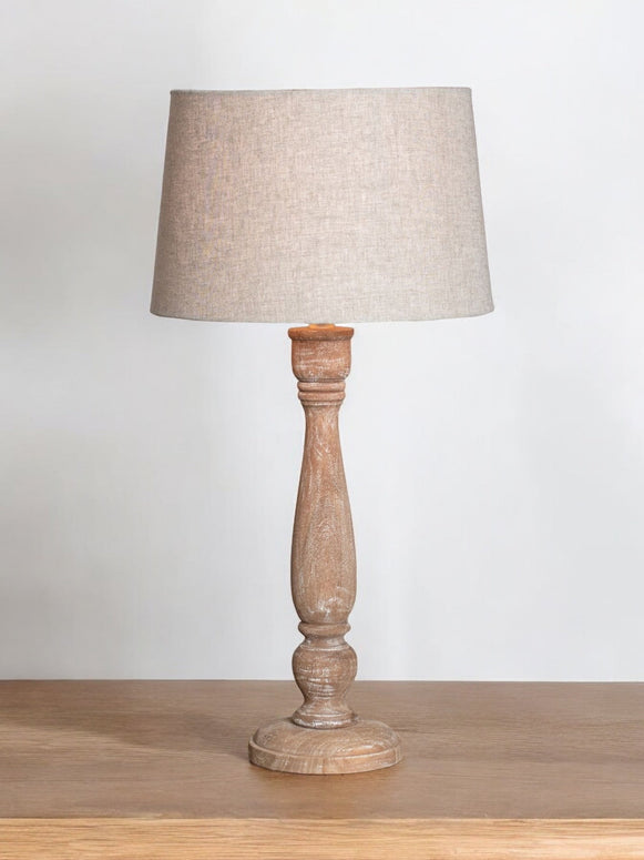 Delaney Natural Lamp With Linen Shade