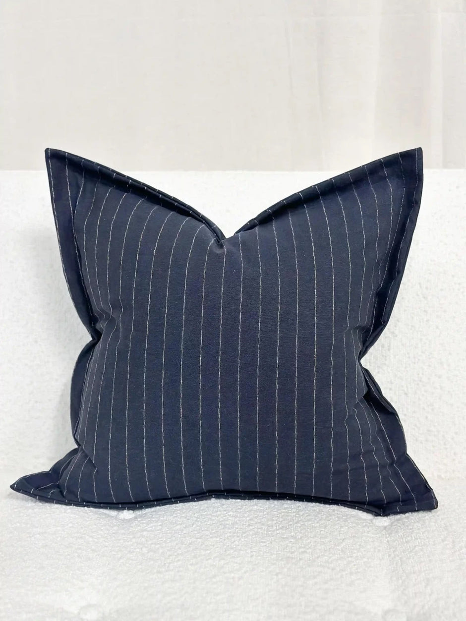 Lexie Navy Blue Luxury Linen Blend Cushion Cover - 45cm x 45cm