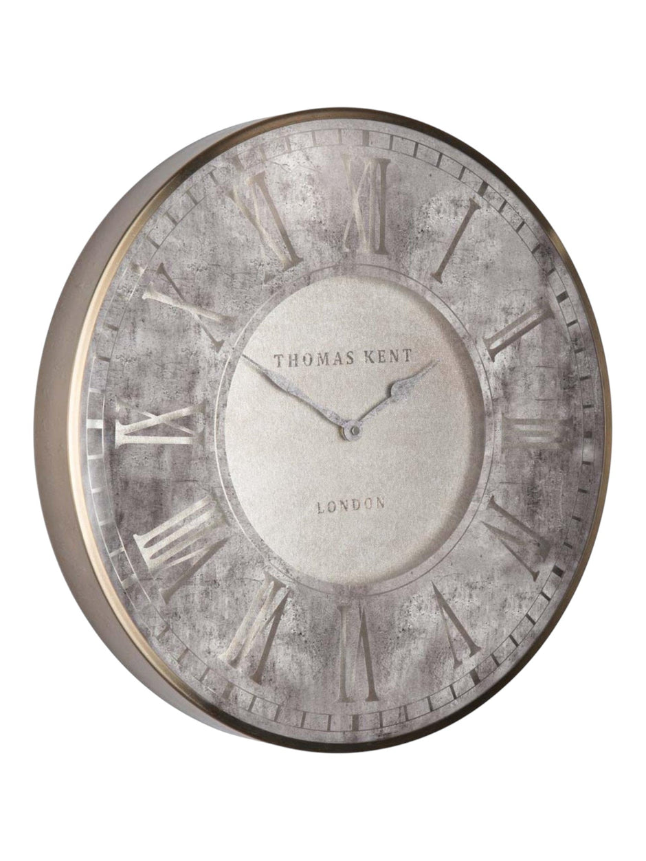 Thomas Kent 21" Florentine Wall Clock Silvern