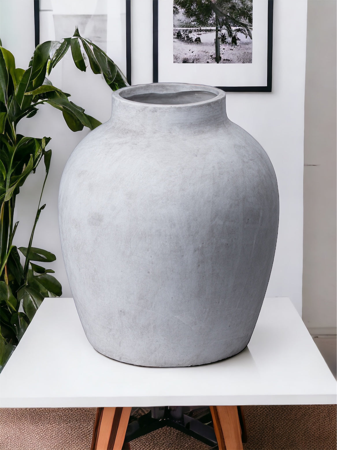 Darcy Tall Stone Concrete Large Vase