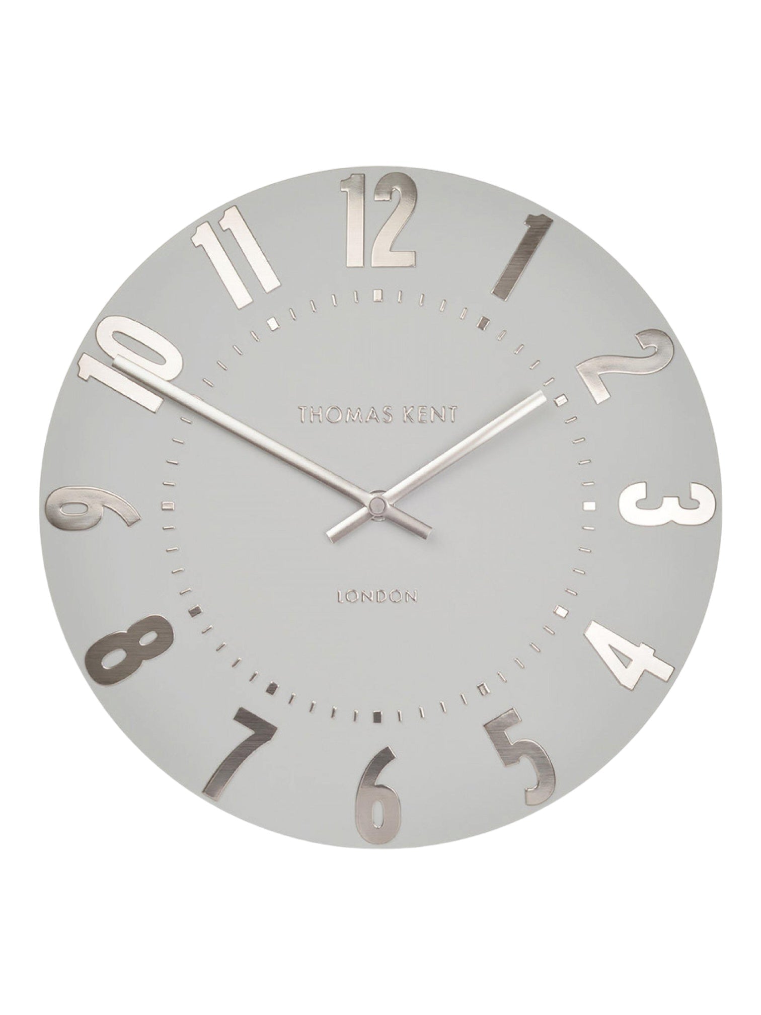 Thomas Kent 12” Mulberry Wall Clock Silver Cloud