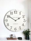 Thomas Kent 20” Arabic Wall Clock Limestone White