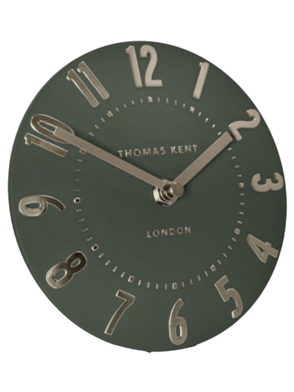 Thomas Kent 6" Mulberry Mantle Clock - Olive Green