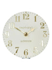 Thomas Kent 12” Arabic Wall Clock Oatmeal White