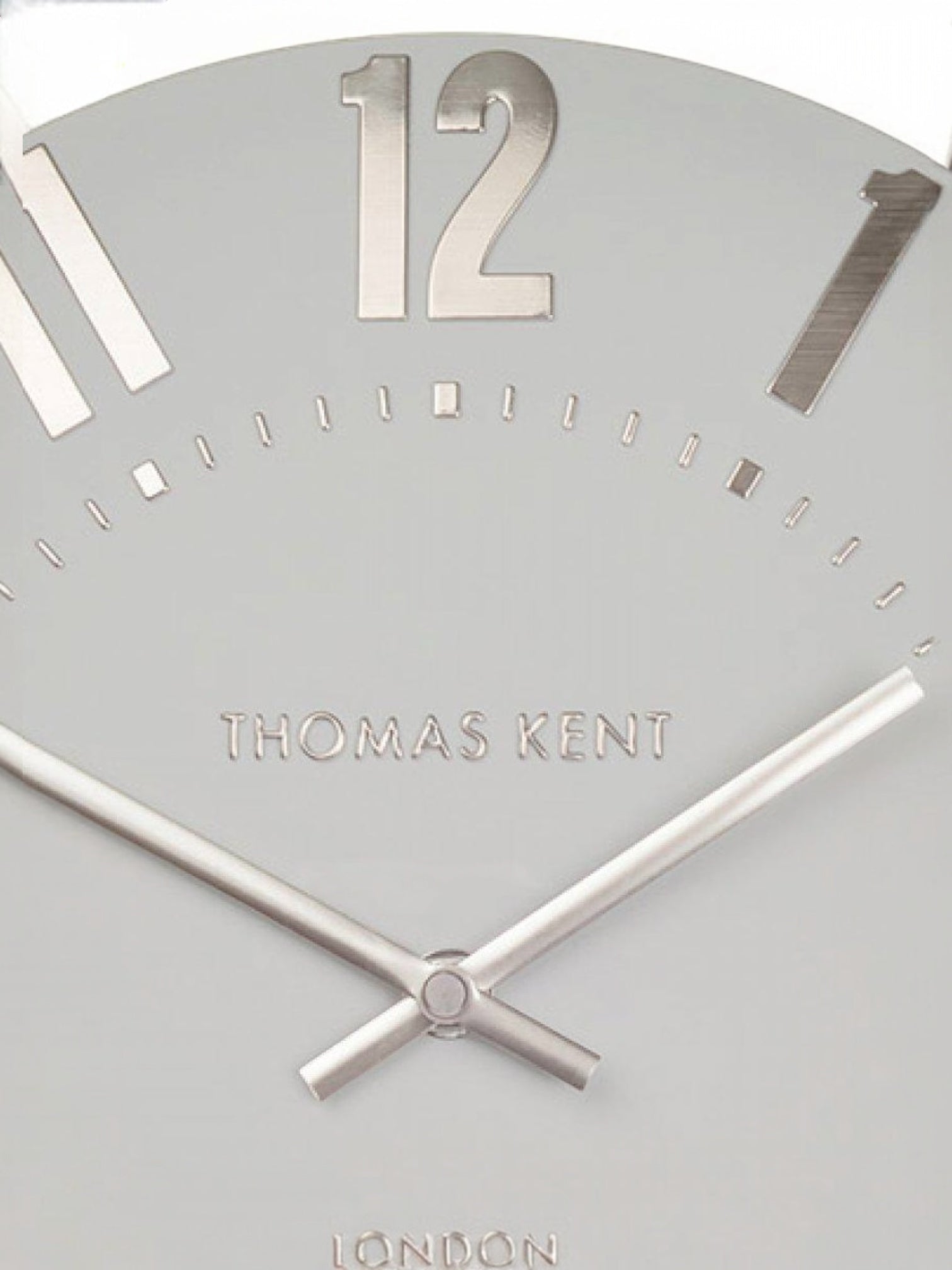 Thomas Kent 12” Mulberry Wall Clock Silver Cloud