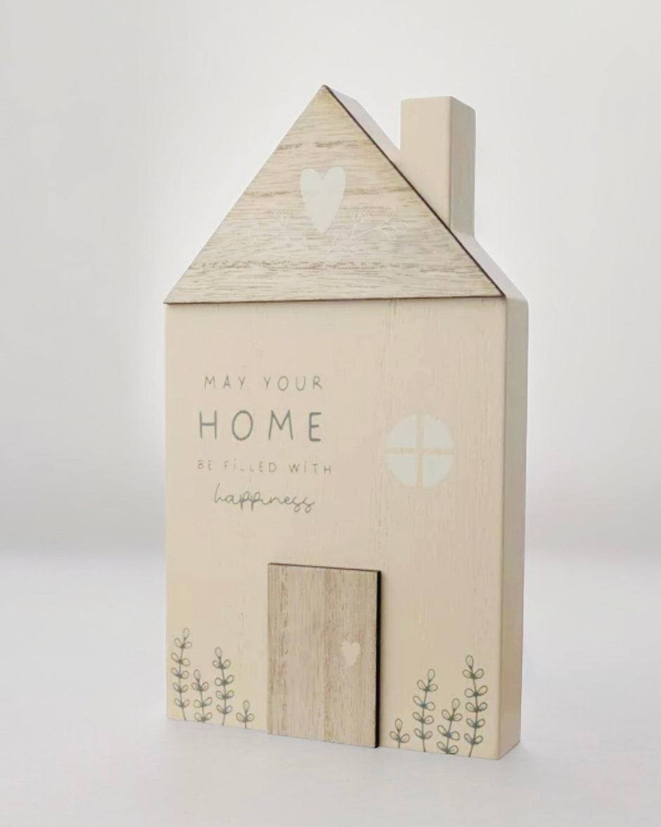 Beige Moments Wooden House - May Your Home Be Filled With Happiness