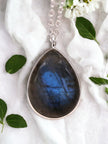 Labradorite Sterling Silver Pendant Necklace