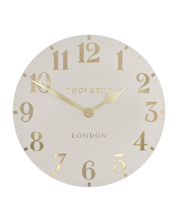 Thomas Kent 20” Arabic Wall Clock Oatmeal White