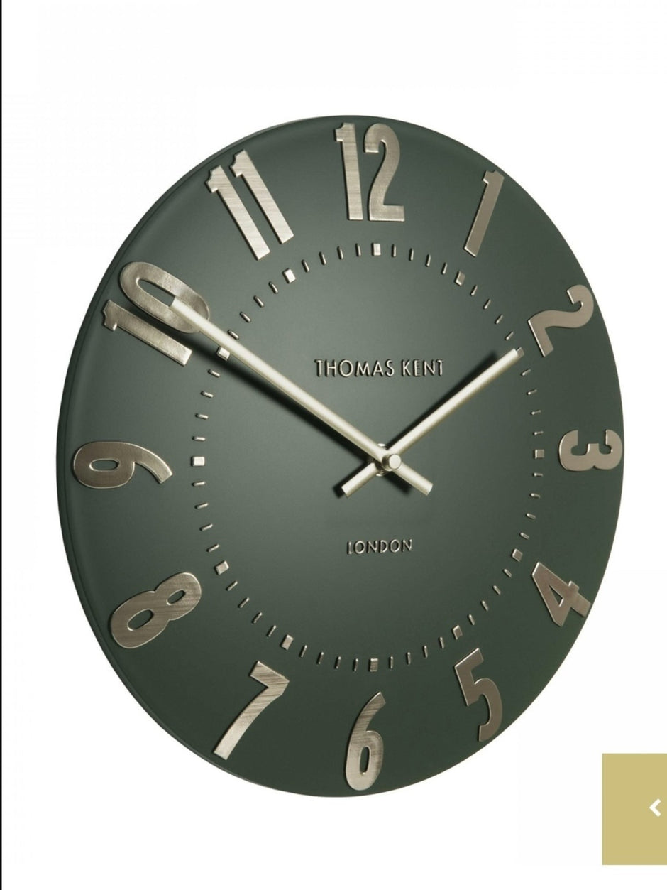 Thomas Kent 20” Mulberry Wall Clock Olive Green