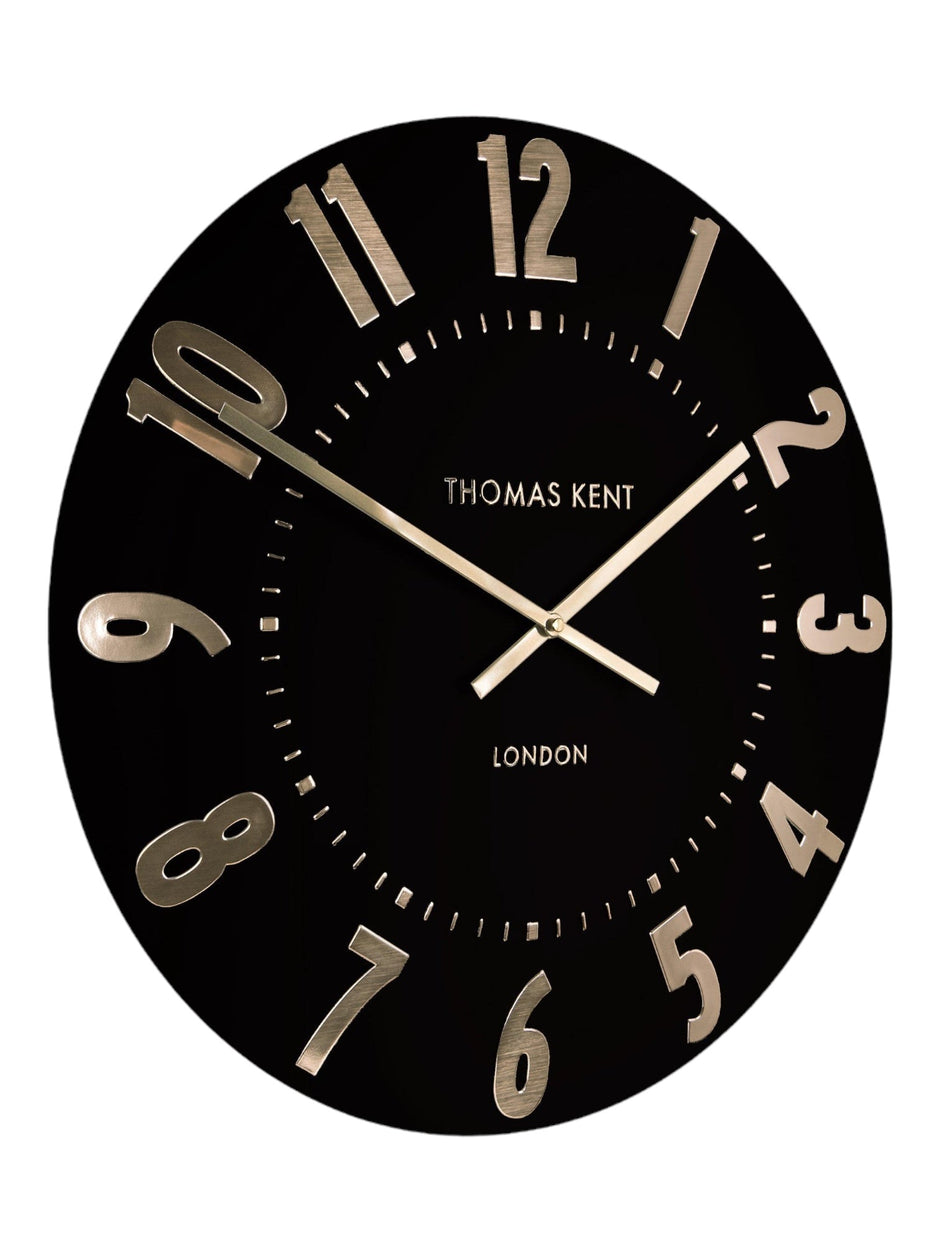 Thomas Kent 20” Mulberry Wall Clock Black Noir