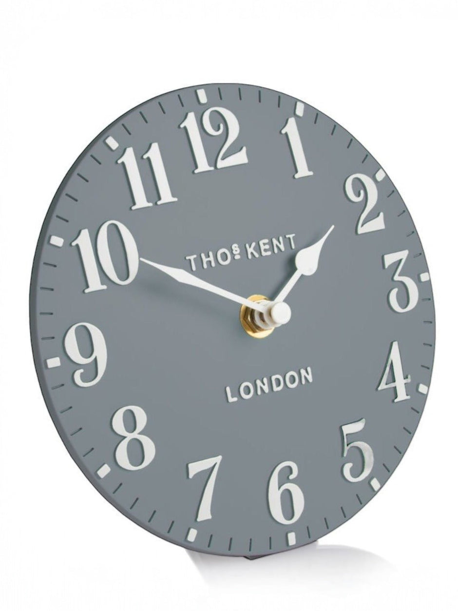 Thomas Kent 6" Arabic Mantle Clock - Flax Blue