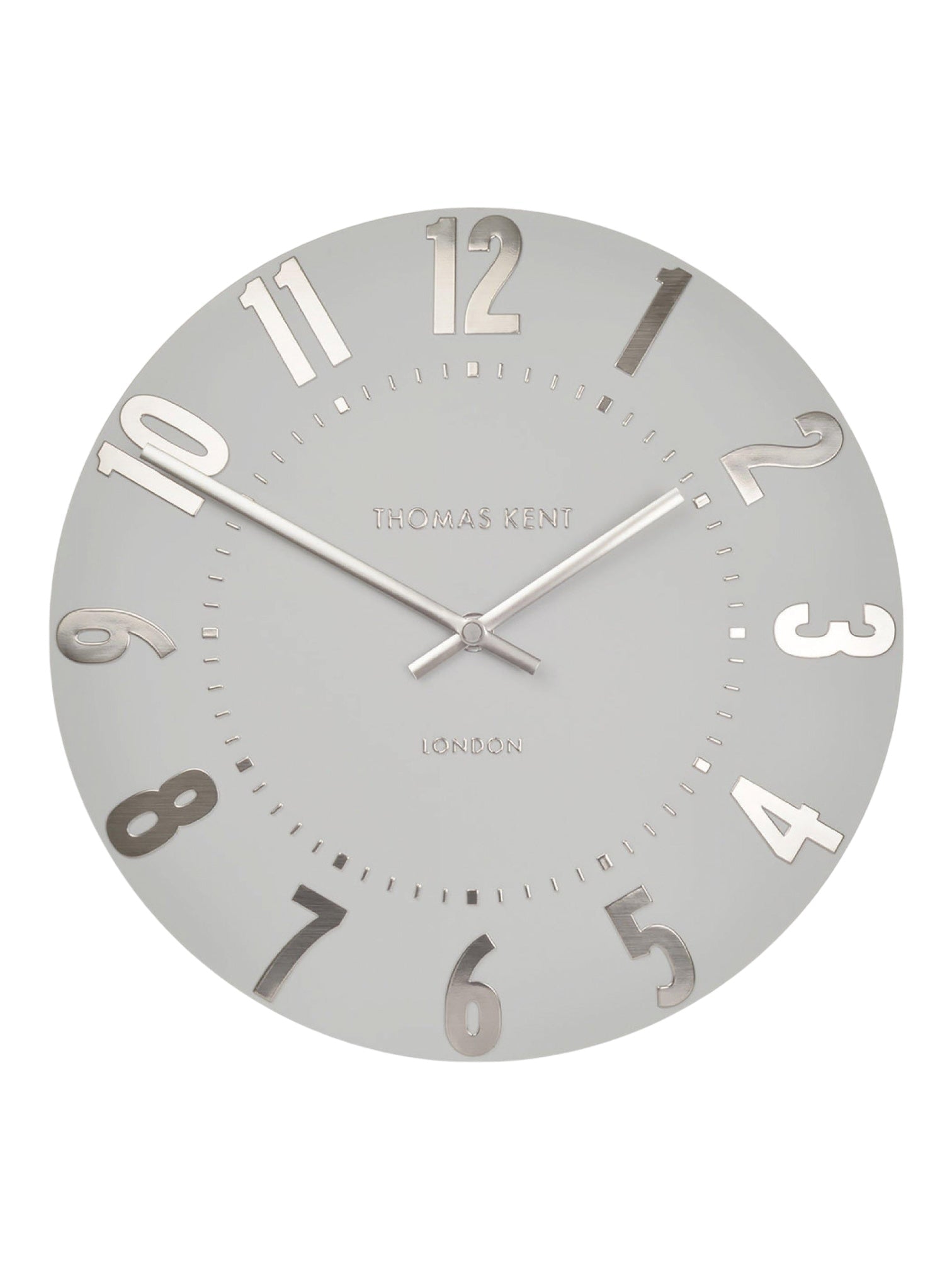 Thomas Kent 20” Mulberry Wall Clock Silver Cloud