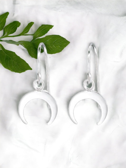 Sterling Silver Moon Earrings