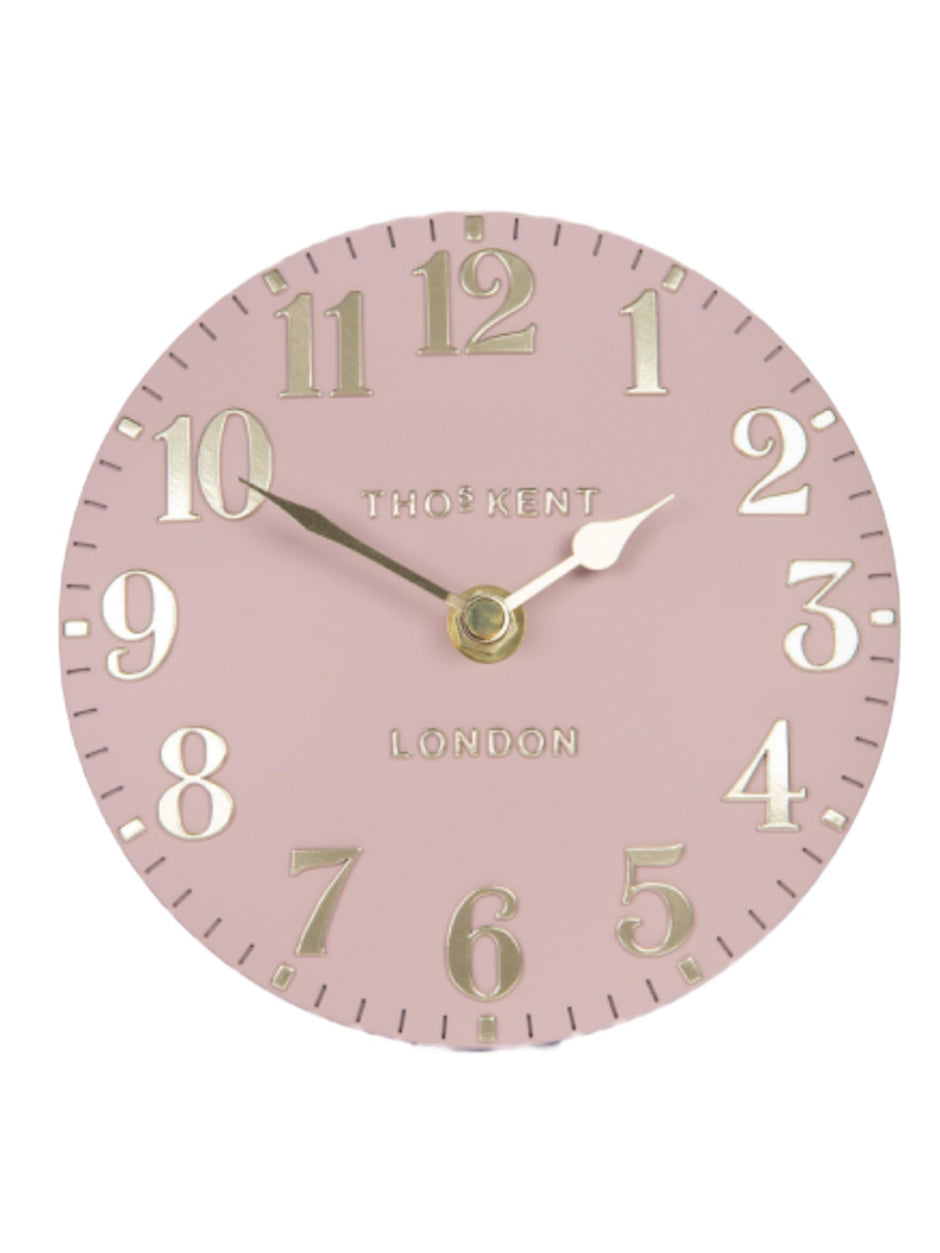 Thomas Kent 6" Arabic Mantle Clock - Blush Pink