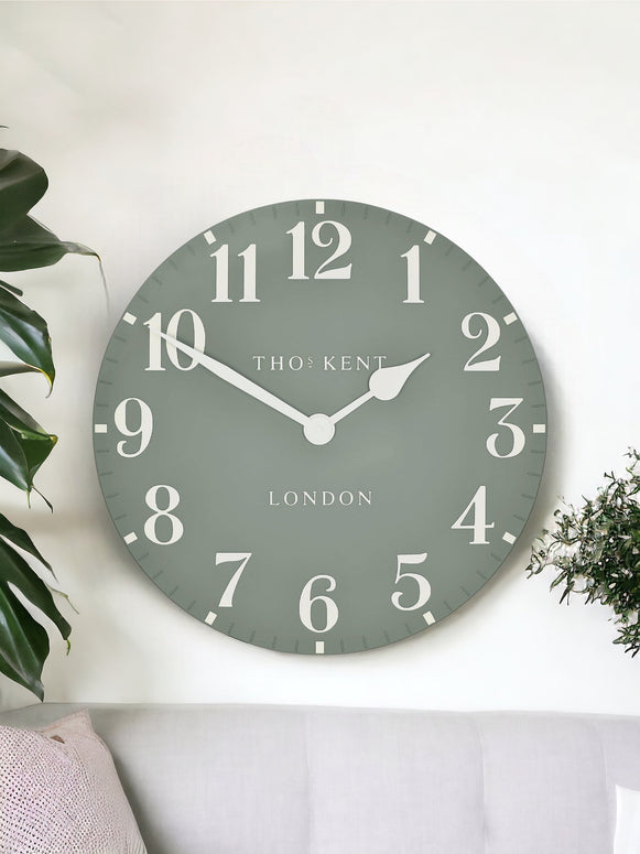 Thomas Kent 20” Arabic Wall Clock Seagrass Green