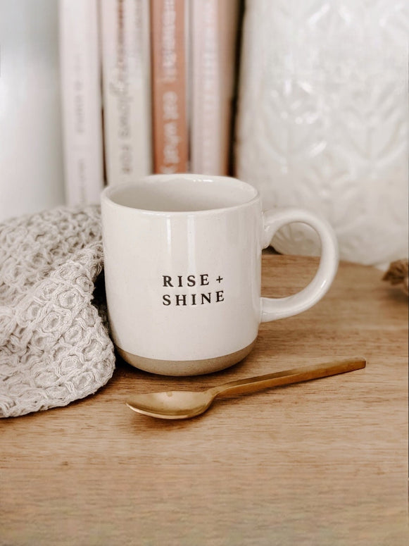 Sweet Water Decor - Cream Glazed Ceramic Mug - Rise + Shine