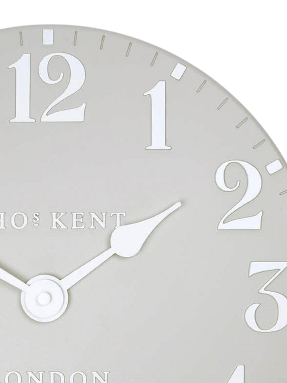 Thomas Kent 12” Arabic Wall Clock - Dove Grey