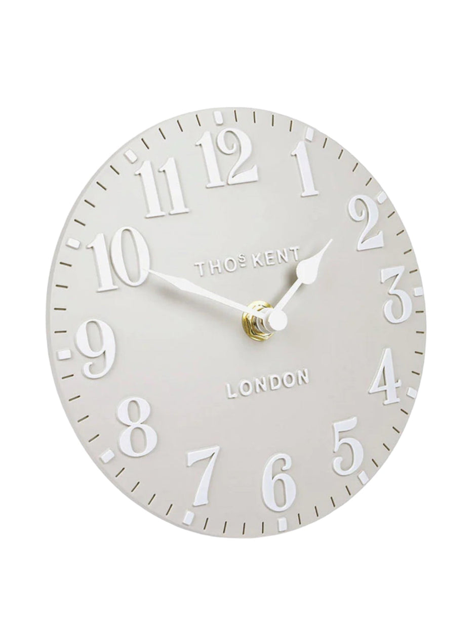 Thomas Kent 6" Arabic Mantle Clock - Dove Grey