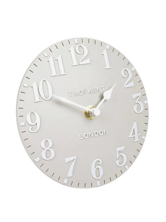 Thomas Kent 6" Arabic Mantle Clock - Dove Grey