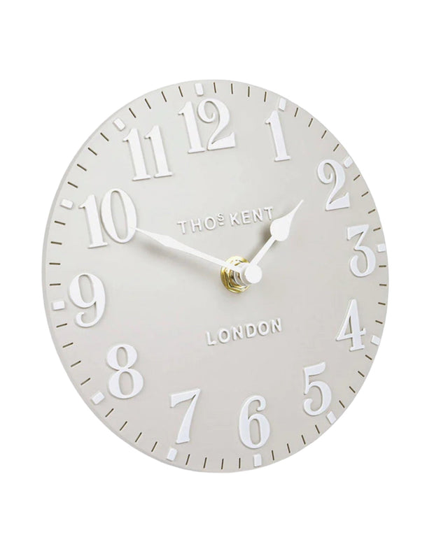 Thomas Kent 6" Arabic Mantle Clock - Dove Grey