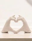 Natural Cream Ceramic Heart Hands