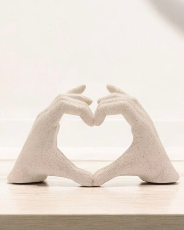 Natural Cream Ceramic Heart Hands