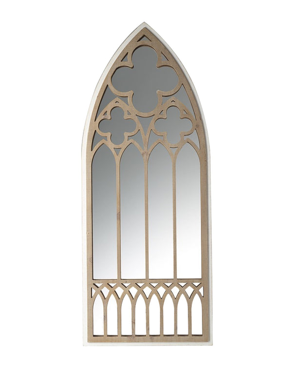 Claire Washed Wood Arched Mirror