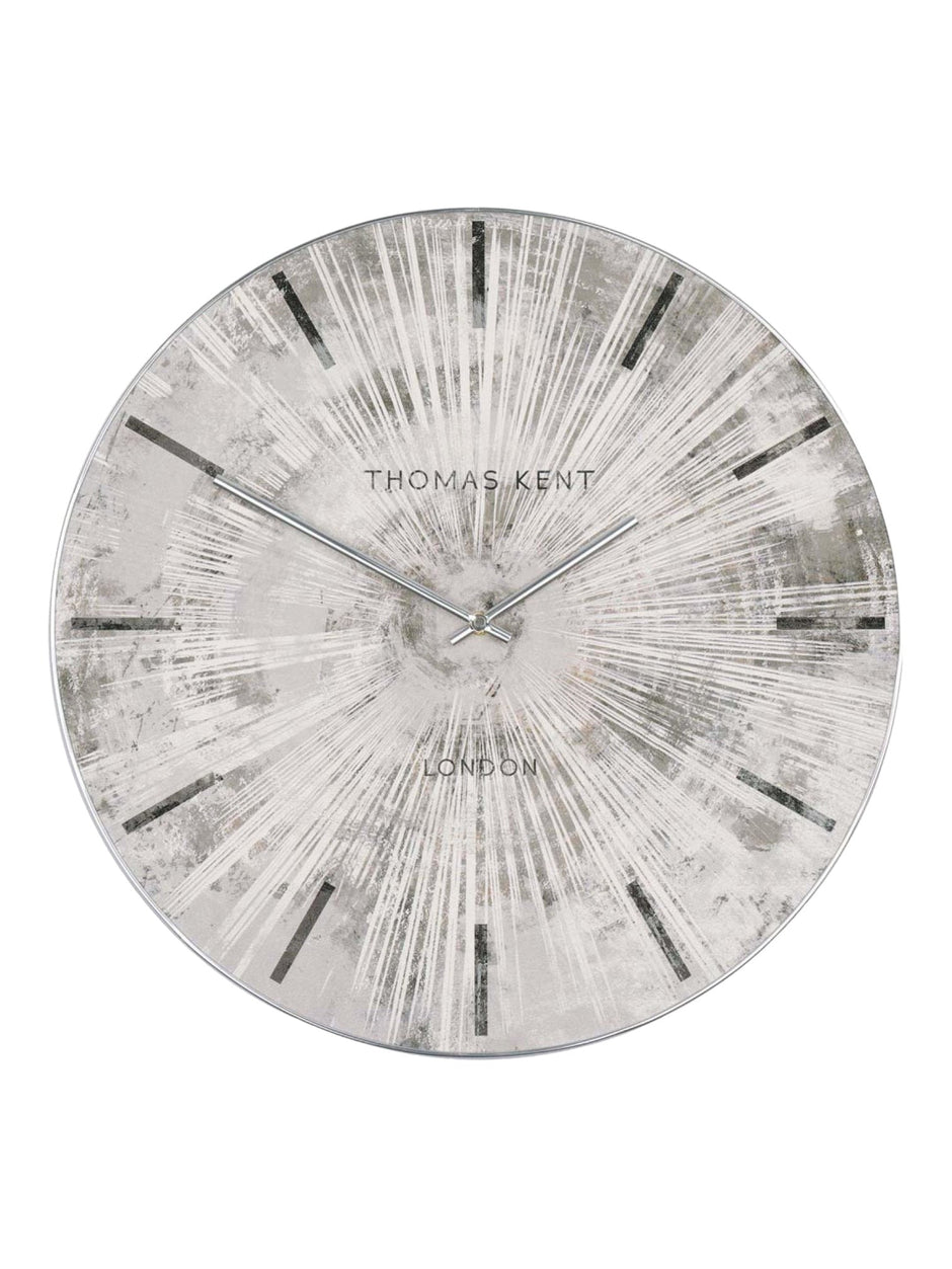 Thomas Kent 20" Starburst Wall Clock Silver