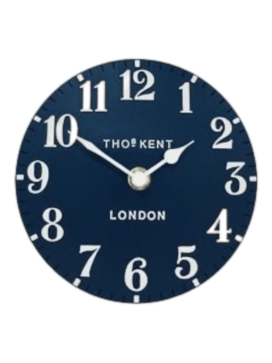 Thomas Kent 6" Arabic Mantle Clock - Ink Blue